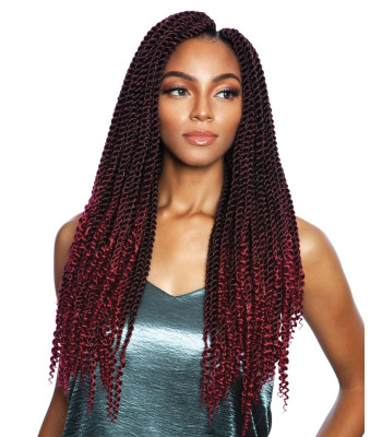 SB308-3X COILY ENDS SENEGAL TWIST 18"