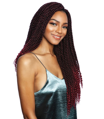 SB308-3X COILY ENDS SENEGAL TWIST 18"