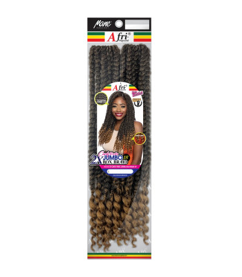 BOX208 - 2X CURLY ENDS JUMBO BOX BRAID 18"