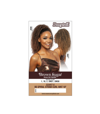 BSWNT16 BS SPIRAL STRAW CURL WNT 18"