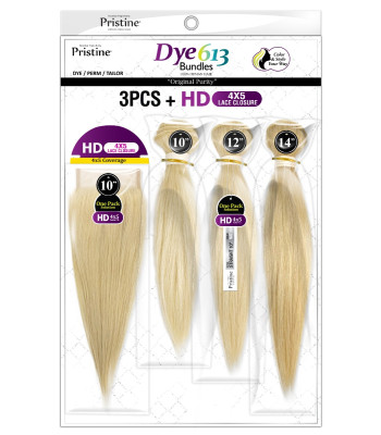 PDW4502 - DYE 613 STRAIGHT 3PCS+ HD 4X5 CLOSURE