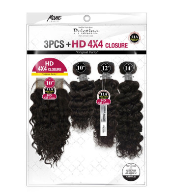 PEW4404 - 11A WATER WAVE 3PCS+ HD 4X4 CLOSURE