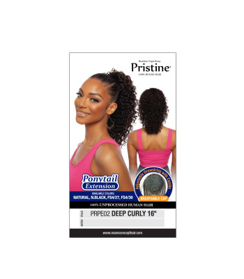 PRPE02 - DEEP CURLY DRAWSTRING PONYTAIL 16"