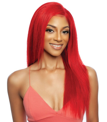 PRW1312 XXS~XL RED BUNDLE STRAIGHT 3PCS + HD 13X4 CLOSURE
