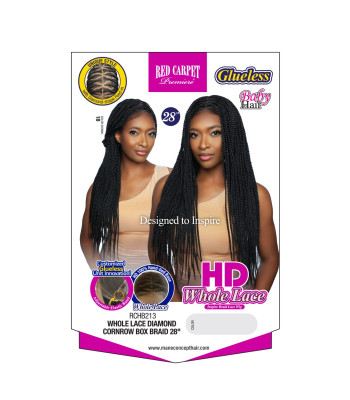 RCHB213-WHOLE LACE DIAMOND CORNROW BOX BRAID 28"