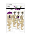 PDW4401 - DYE 613 BODY WAVE 3PCS+ HD 4X4 CLOSURE