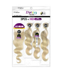 PDW4501 - DYE 613 BODY WAVE 3PCS+ HD 4X5 CLOSURE