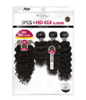 PEW4404 - 11A WATER WAVE 3PCS+ HD 4X4 CLOSURE