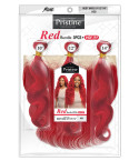 PRW1311 XXS~XL RED BUNDLE BODY WAVE 3PCS + HD 13X4 CLOSURE
