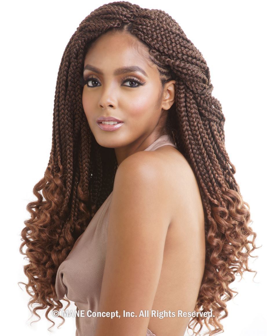 TWB101 -  CURLY ENDS BOX BRAID 18"