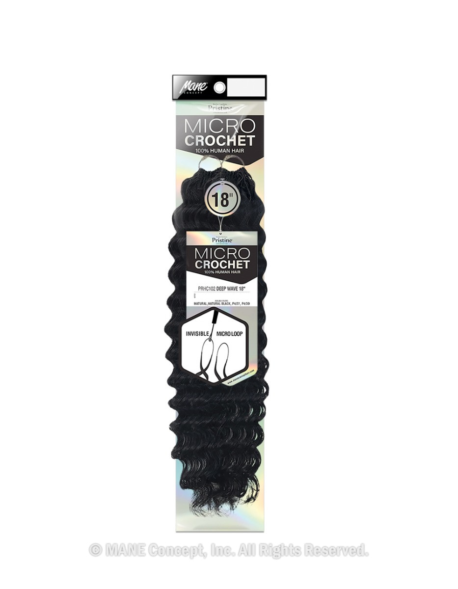 PRHC102-FEATHER MICRO CROCHET DEEP WAVE 18"