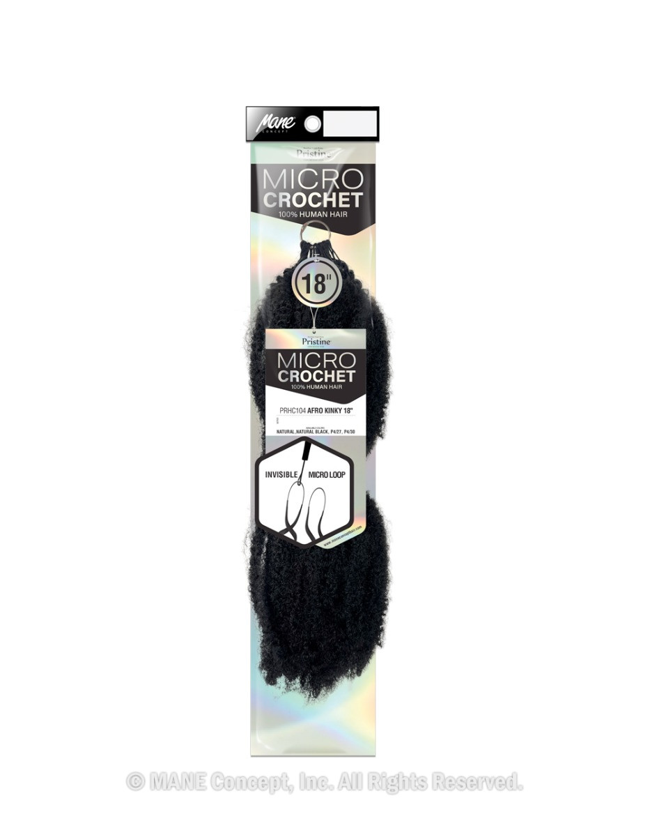 PRHC104-FEATHER MICRO CROCHET AFRO KINKY 18"
