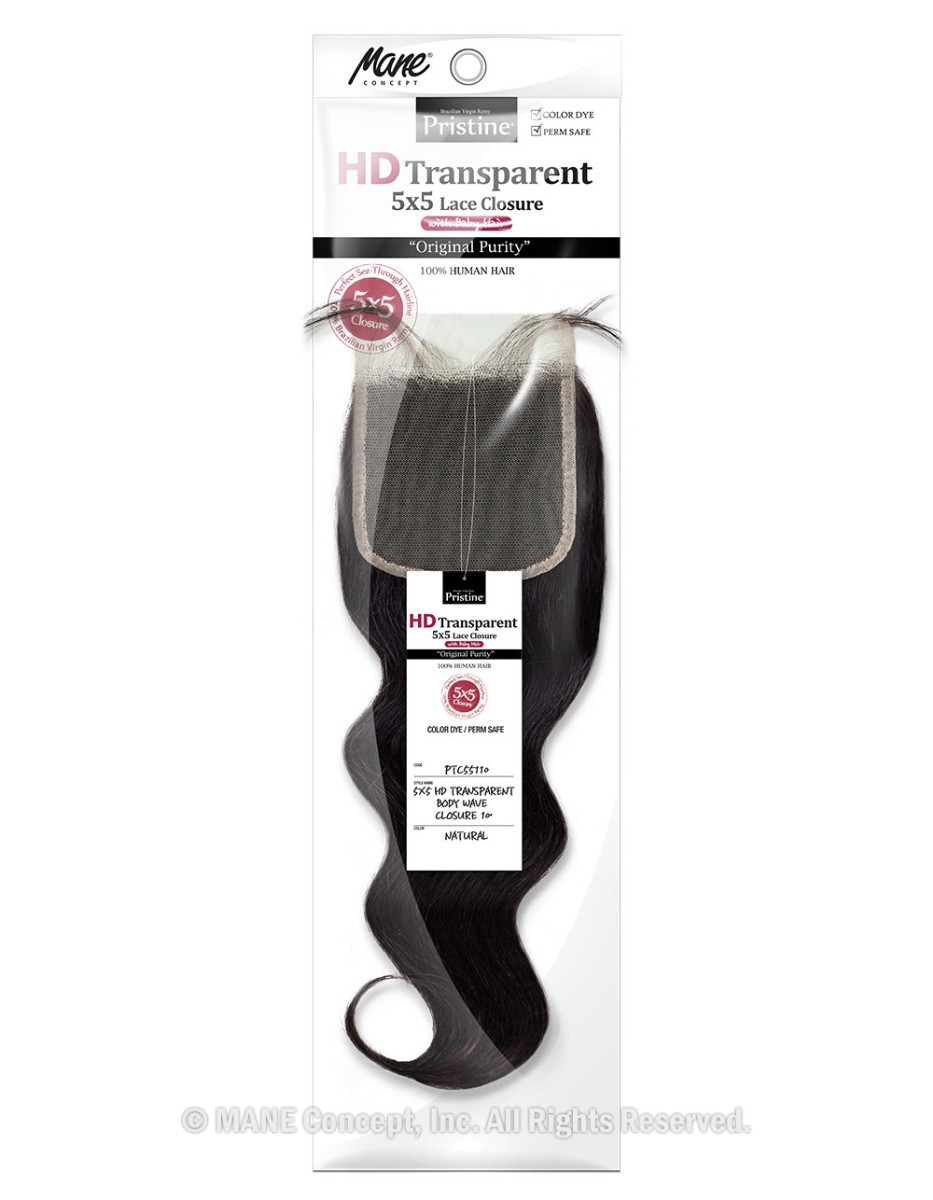 PTC551 - 5X5 HD TRANSPARENT BODY WAVE CLOSURE
