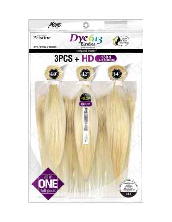 PDW1312 - DYE 613 STRAIGHT 3PCS+ HD 13X4 CLOSURE