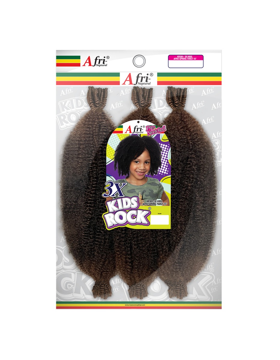 3X KIDS AFRO SPRING TWIST 10" loading=